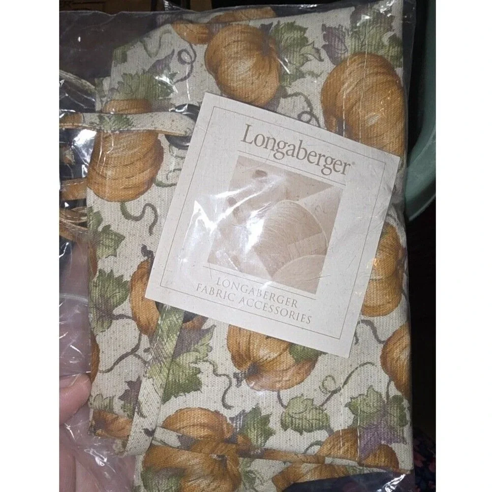 NEW Longaberger Cloth Liner PUMPKIN patch FALL FOLIAGE‎ 2644176 In Bag 8x12